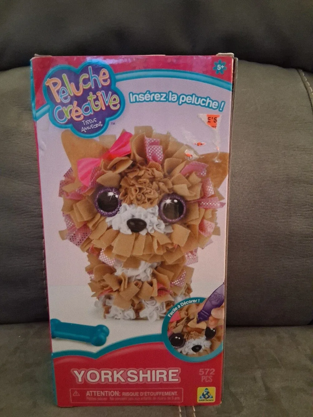 Plush Craft Yorkie Plush Kit - Tan, White, Pink Accents